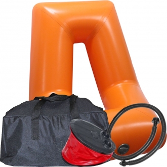Кресло надувное лодочное КН-60 Оранжевое в комплекте с сумкой и насосом К-КН-60-03