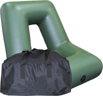 Кресло надувное лодочное КН-60 Зеленое в комплекте с сумкой К-КН-60-04