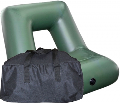 Кресло надувное лодочное КН-75 Зеленое в комплекте с сумкой К-КН-75-04
