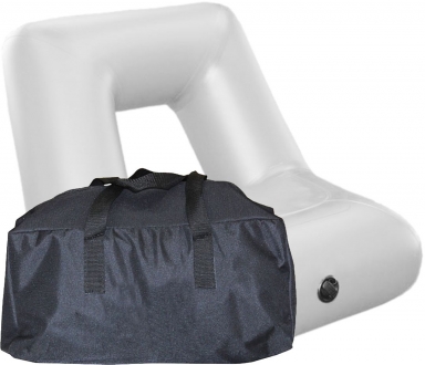 Кресло надувное лодочное КН-75 Серое в комплекте с сумкой К-КН-75-05