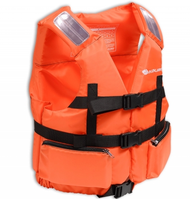 Жилет страховочный в лодку Колибри 50-70 кг (оранжевый)