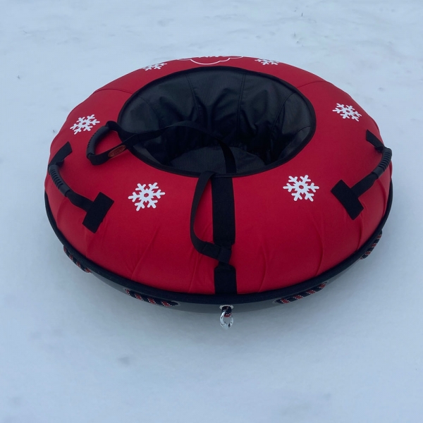 Сноутюб для снега с пластиковым дном красный, 100 см