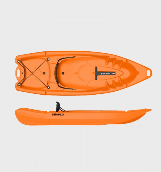 Пластиковый каяк SeaFlo SF-2002-OR, каяк корпусный 1 местный, оранжевый каяк