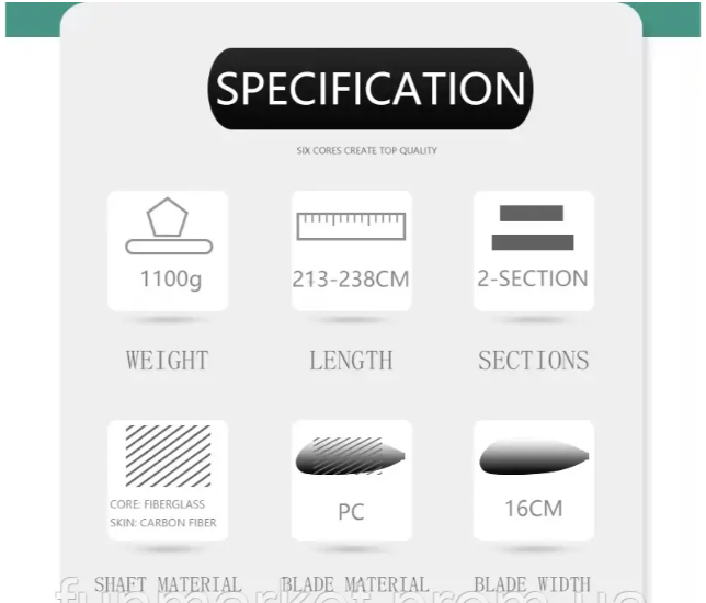 Весло SUP карбоновое прозрачное оранжевое разборное