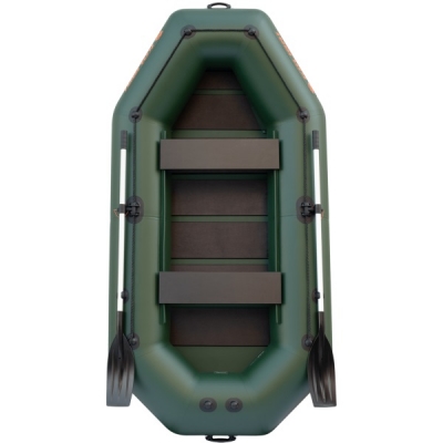 Надувная лодка Колибри К-280СT зеленая, слань-коврик