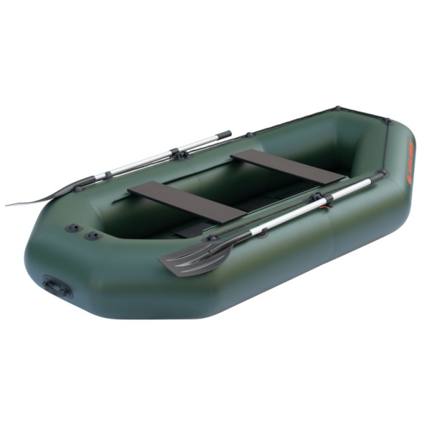 Надувная лодка Колибри К-300СT трехместная со слань-ковриком зеленая