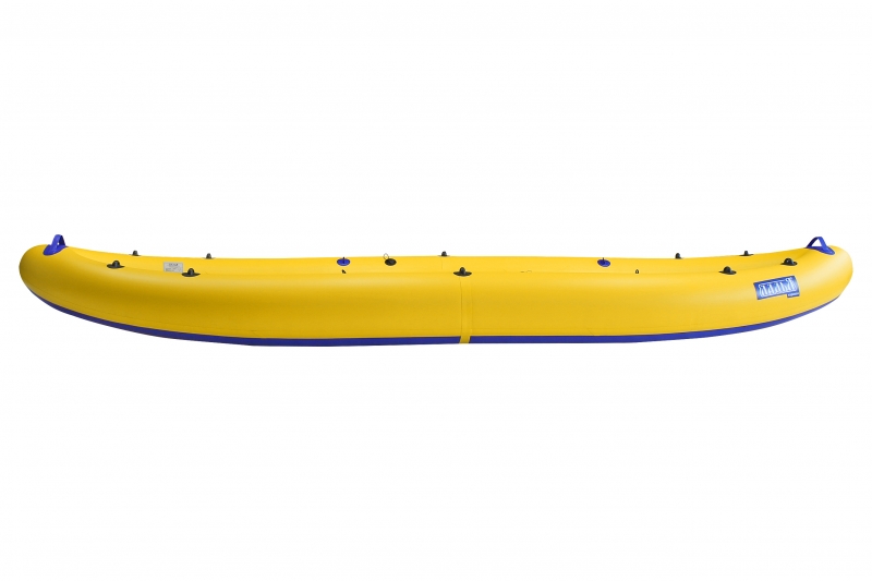 Надувная байдарка Ладья ЛБ-400К-2 Караван комфорт желто-синяя