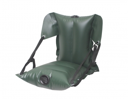 Кресло надувное байдарочное усиленное узкое КНБ-37х27 Зеленое для байдарок Ладья, Турист