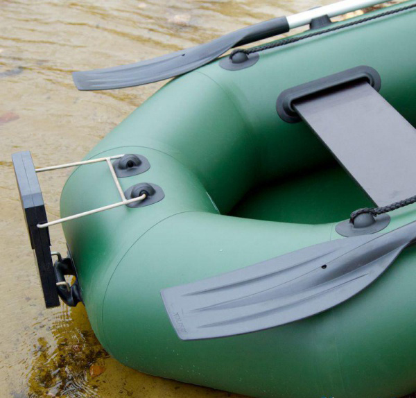 Надувная лодка Колибри К-280T зеленая, слань-книжка
