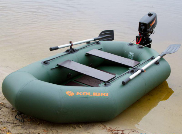 Надувная лодка Колибри К-250T двухместная, слань-книжка. Без регистрации!