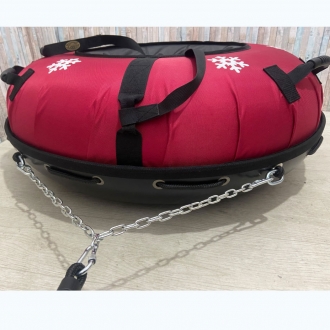 Ватрушка для снега с пластиковым дном усиленная для буксирования, 100 см