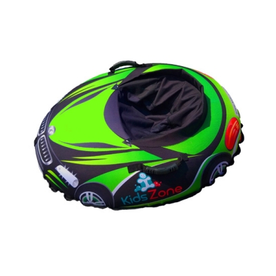 Надувной тюбинг, санки-ватрушка из ПВХ "RacingСars" зеленый