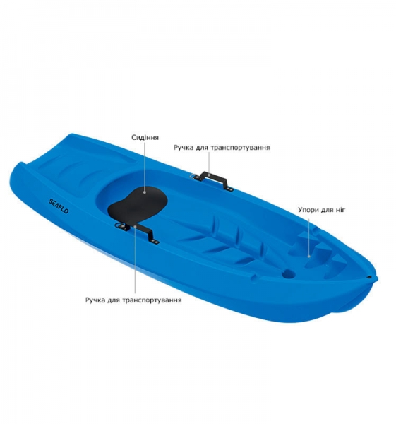 Детский каяк SeaFlo SF-1005 пластиковый HDPE зеленый