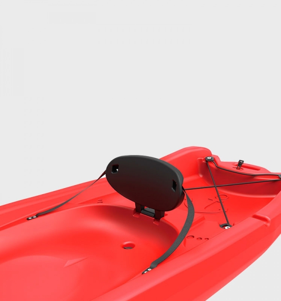 Пластиковый каяк SeaFlo SF-2002-RD, каяк корпусный 1 местный, красный каяк