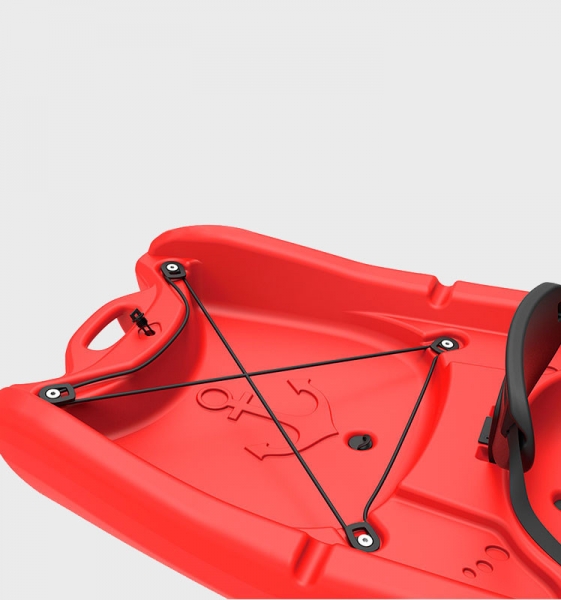 Пластиковый каяк SeaFlo SF-2002-RD, каяк корпусный 1 местный, красный каяк