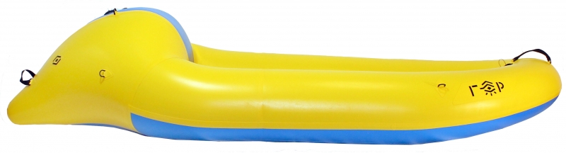 Пакрафт комфортний та швидкий з надувним дном ГОР P-250H жовто-синій